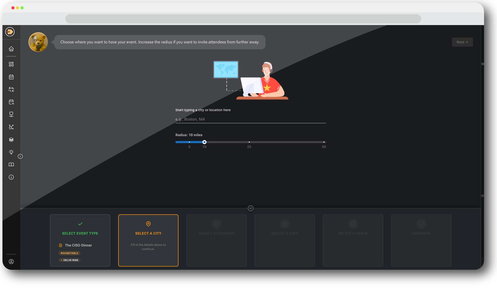 A minimalist browser window showing off the second part of the Field Marketing Enablment™ workflow.